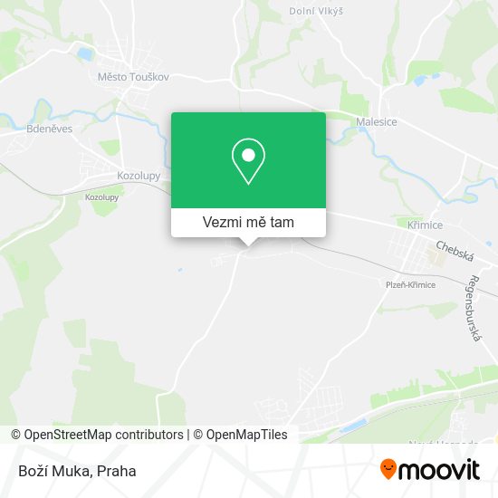 Boží Muka mapa