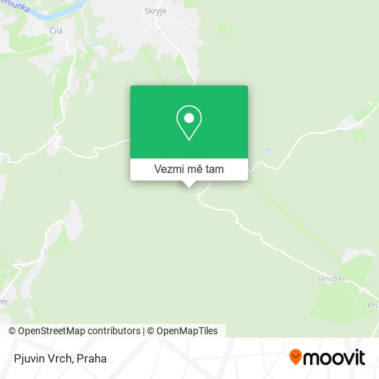 Pjuvin Vrch mapa