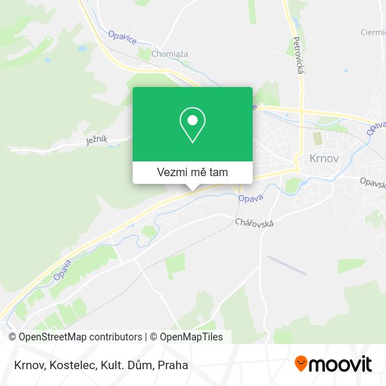 Krnov, Kostelec, Kult. Dům mapa