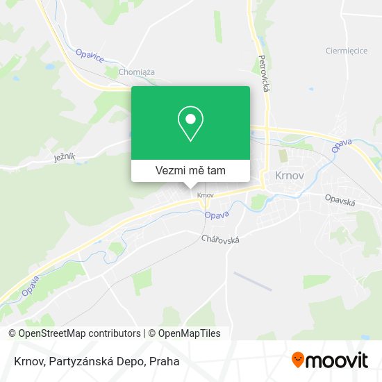 Krnov, Partyzánská Depo mapa