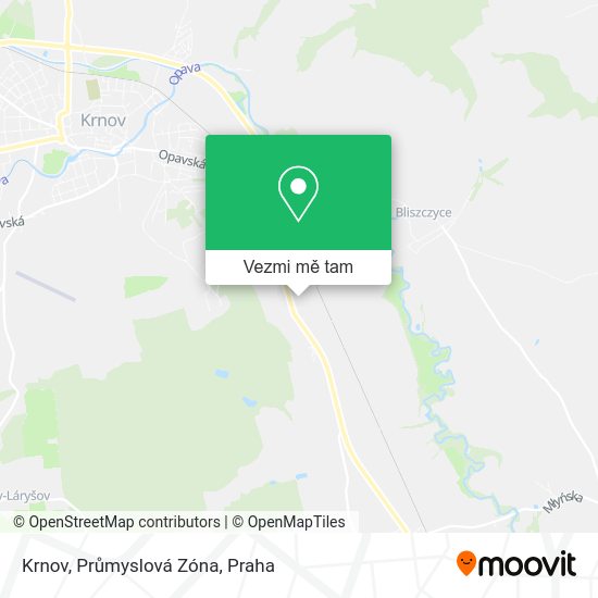 Krnov, Průmyslová Zóna mapa