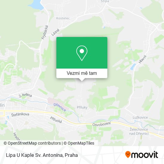 Lípa U Kaple Sv. Antonína mapa