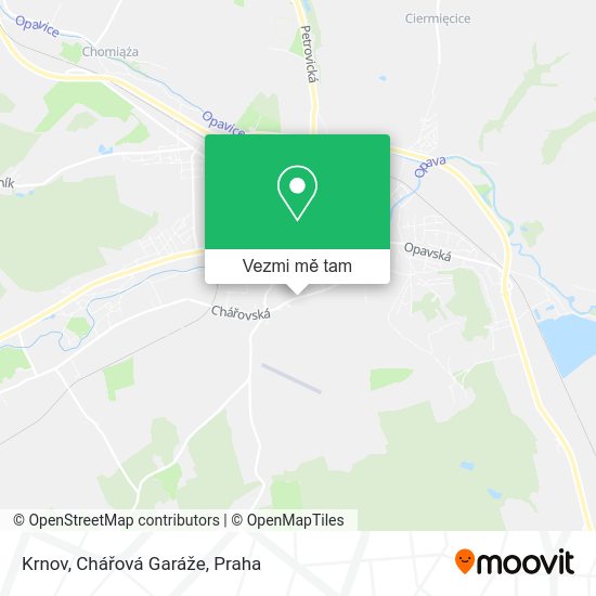 Krnov, Chářová Garáže mapa
