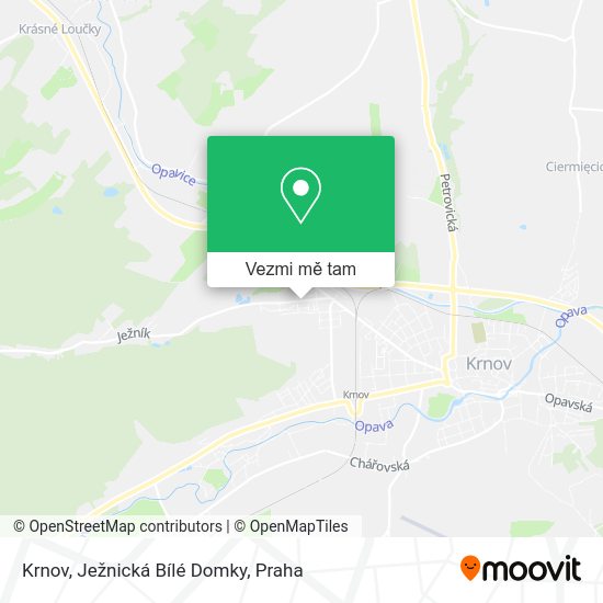 Krnov, Ježnická Bílé Domky mapa