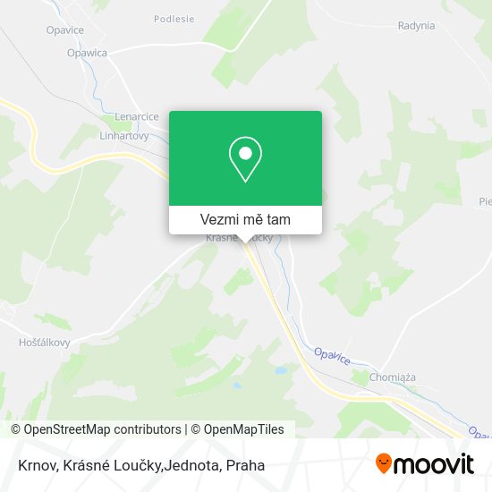 Krnov, Krásné Loučky,Jednota mapa