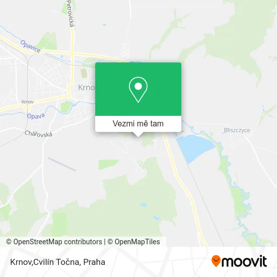 Krnov,Cvilín Točna mapa