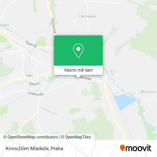 Krnov,Dům Mládeže mapa