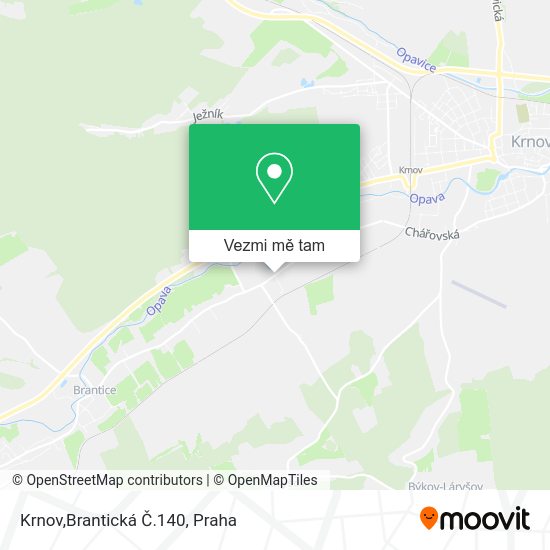 Krnov,Brantická Č.140 mapa