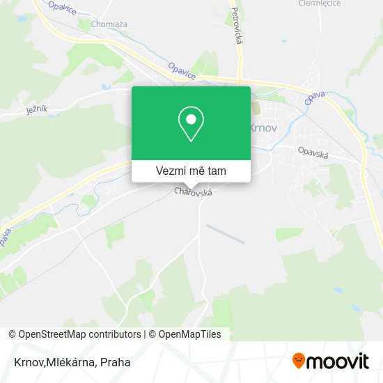 Krnov,Mlékárna mapa