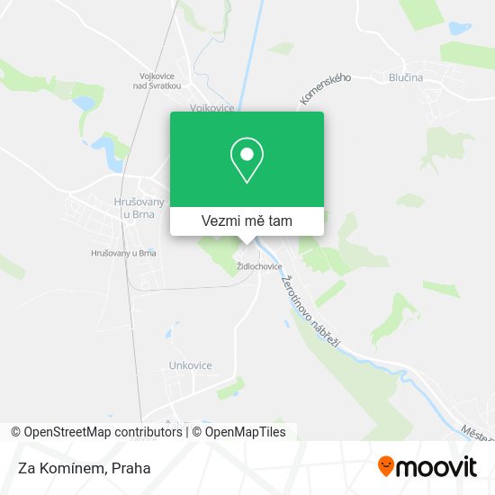 Za Komínem mapa