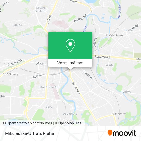 Mikulášská-U Trati mapa