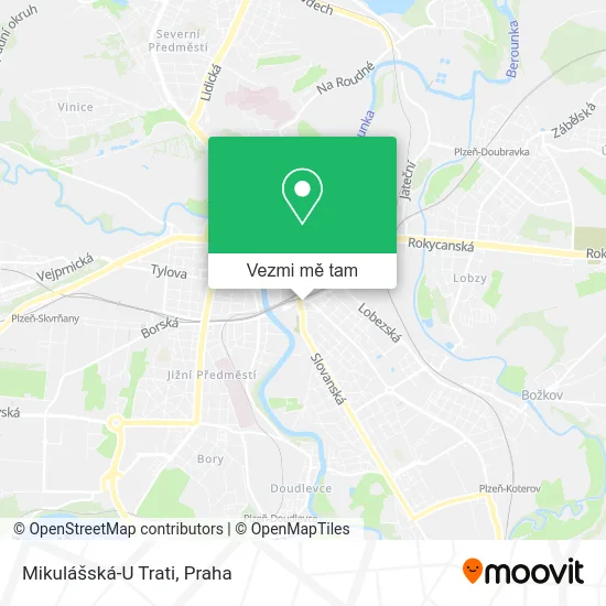Mikulášská-U Trati mapa