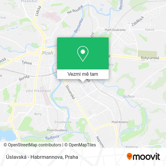 Úslavská - Habrmannova mapa