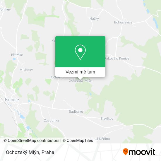 Ochozský Mlýn mapa