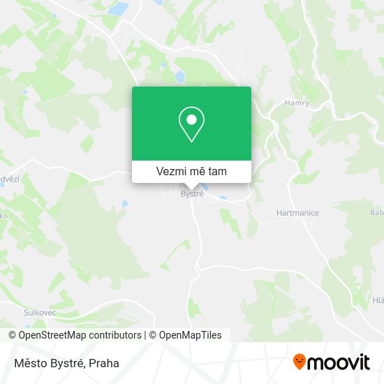 Město Bystré mapa