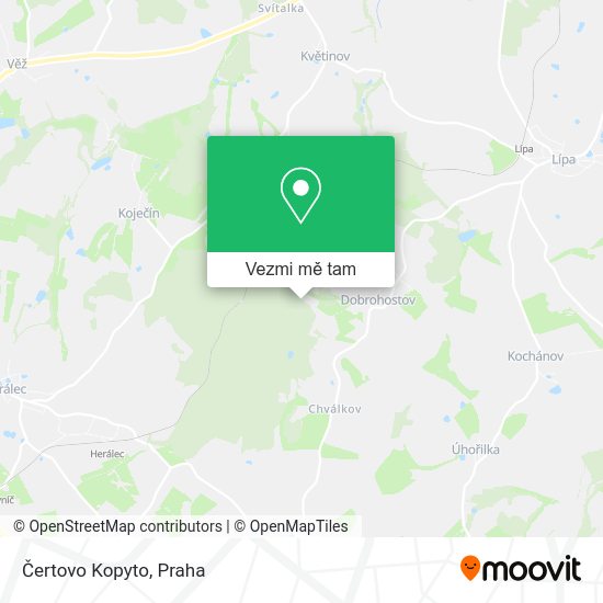 Čertovo Kopyto mapa