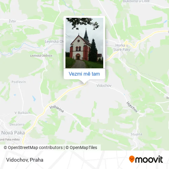 Vidochov mapa