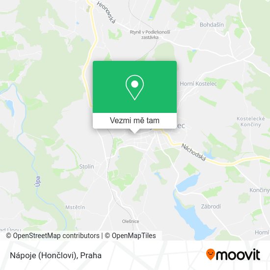 Nápoje (Hončlovi) mapa