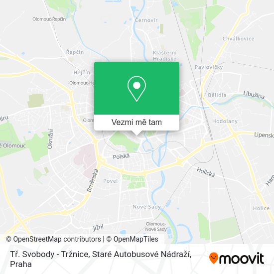 Tř. Svobody - Tržnice, Staré Autobusové Nádraží mapa