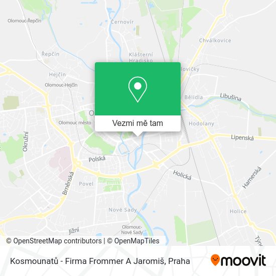 Kosmounatů - Firma Frommer A Jaromiš mapa