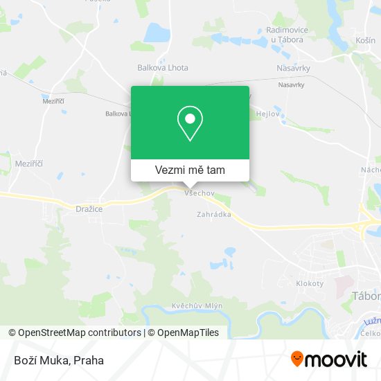 Boží Muka mapa