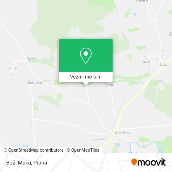 Boží Muka mapa