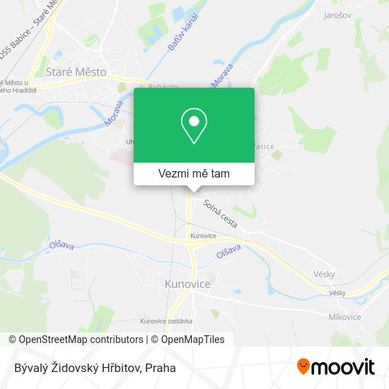 Bývalý Židovský Hřbitov mapa