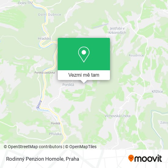 Rodinný Penzion Homole mapa