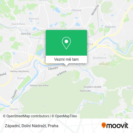 Západní, Dolní Nádraží mapa