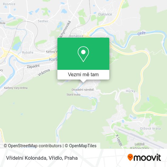 Vřídelní Kolonáda, Vřídlo mapa