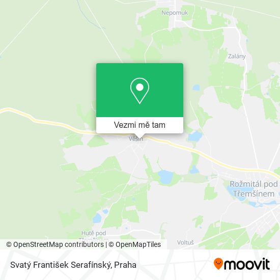 Svatý František Serafínský mapa