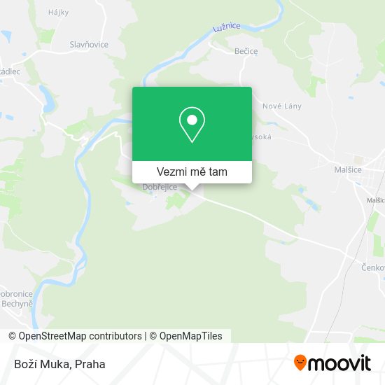 Boží Muka mapa