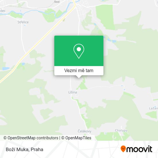 Boží Muka mapa