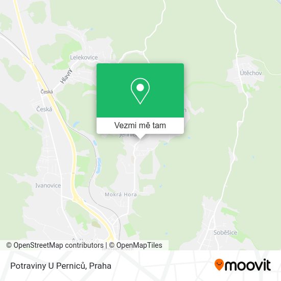 Potraviny U Perniců mapa