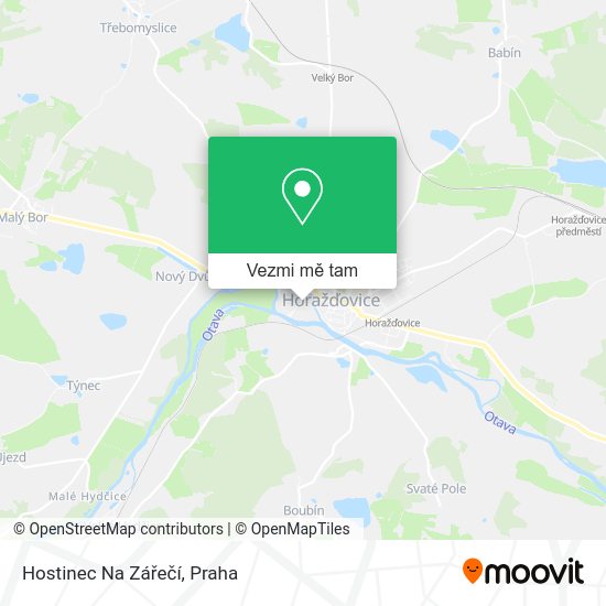 Hostinec Na Zářečí mapa