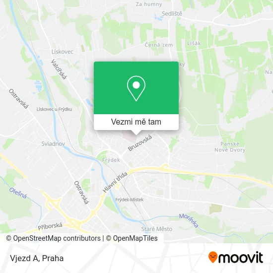 Vjezd A mapa