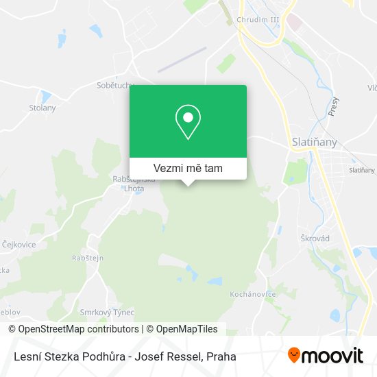 Lesní Stezka Podhůra - Josef Ressel mapa