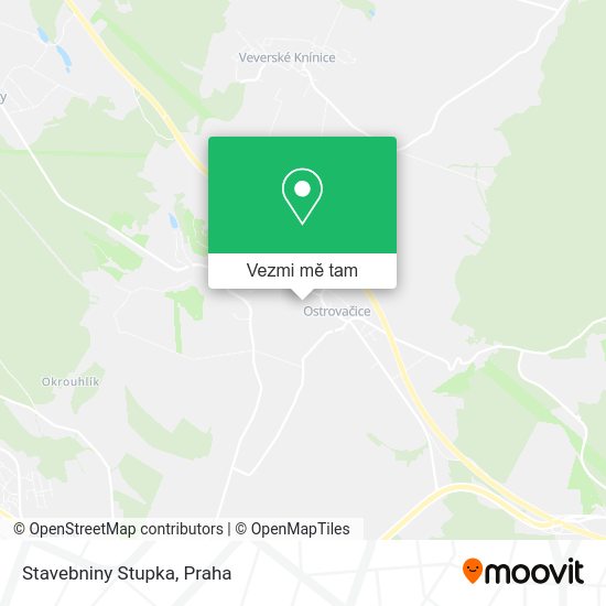 Stavebniny Stupka mapa