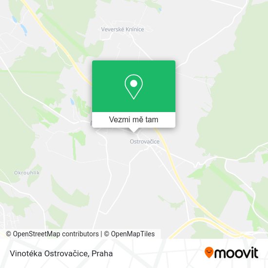 Vinotéka Ostrovačice mapa