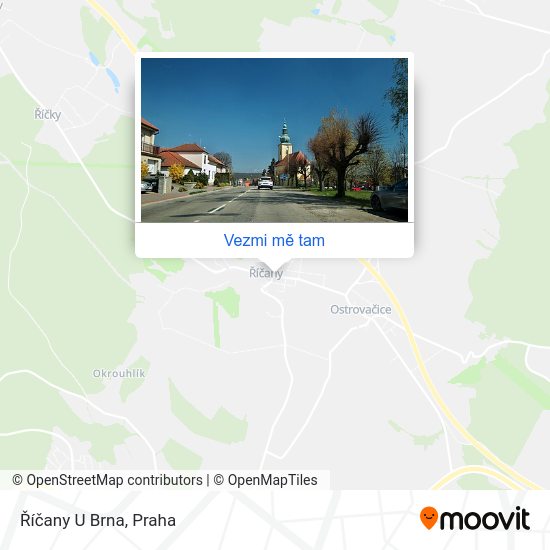 Říčany U Brna mapa