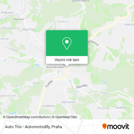 Auto Trio - Automotodíly mapa