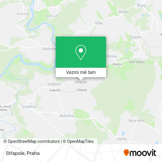 Střapole mapa