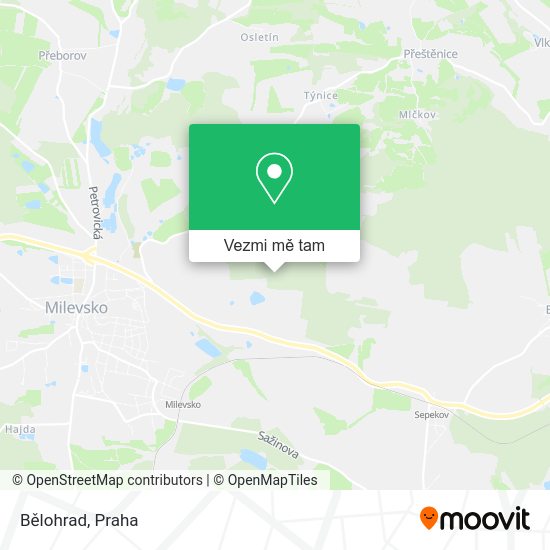 Bělohrad mapa