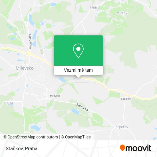 Staňkov mapa
