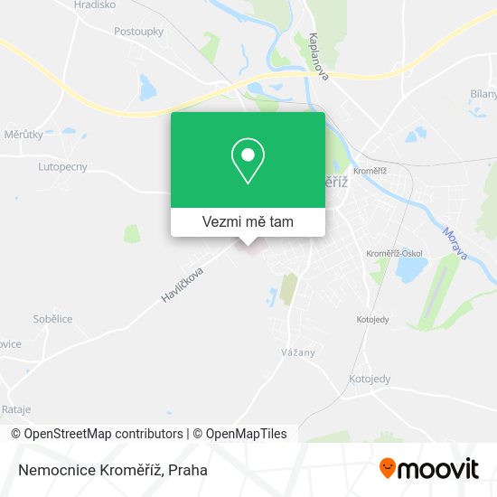 Nemocnice Kroměříž mapa