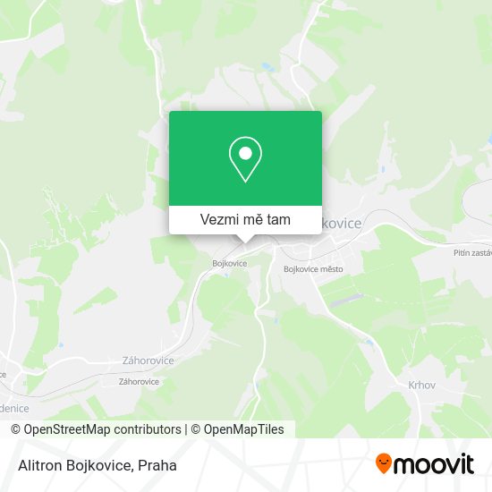 Alitron Bojkovice mapa