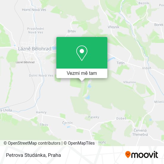 Petrova Studánka mapa