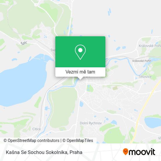 Kašna Se Sochou Sokolníka mapa