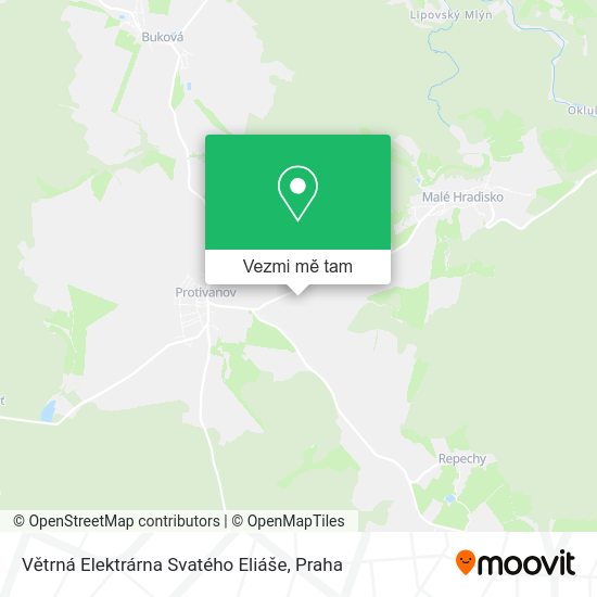 Větrná Elektrárna Svatého Eliáše mapa