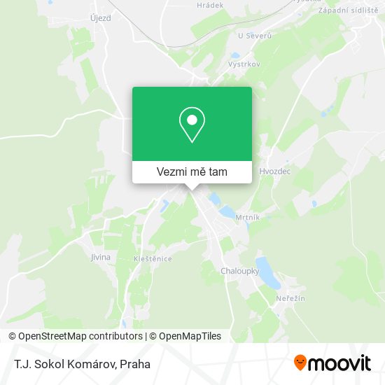 T.J. Sokol Komárov mapa